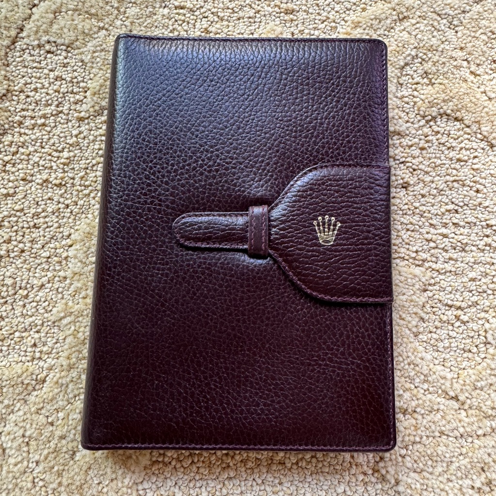 Collectible Rolex Dark Brown Leather Cover Note Pad Collectible Rolex Dark Brown Leather Cover Note Pad